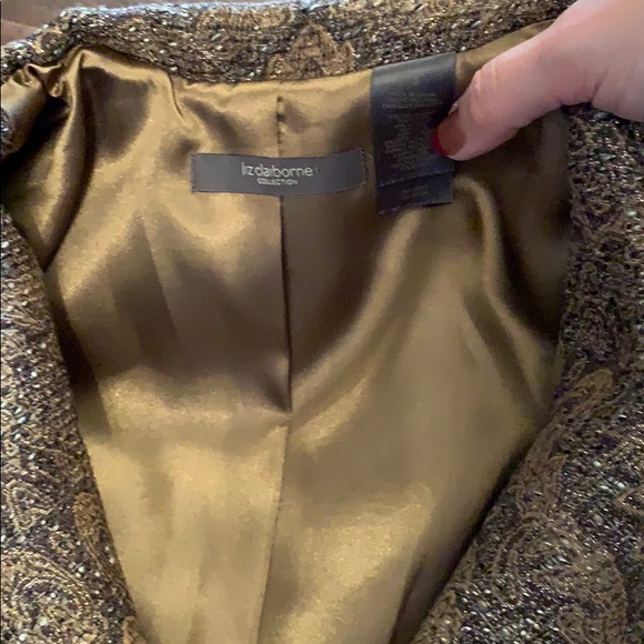 Holiday Wear Liz Claiborne Metallic jacket - Picture 2 of 4